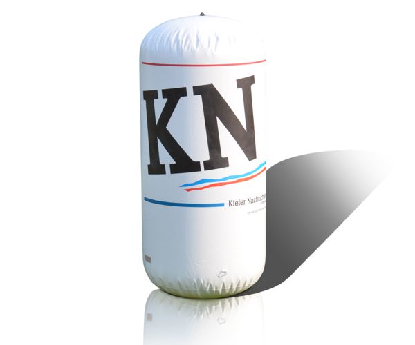 Aufblasbare Boje Zylinderform, Werbemittel bedrucken