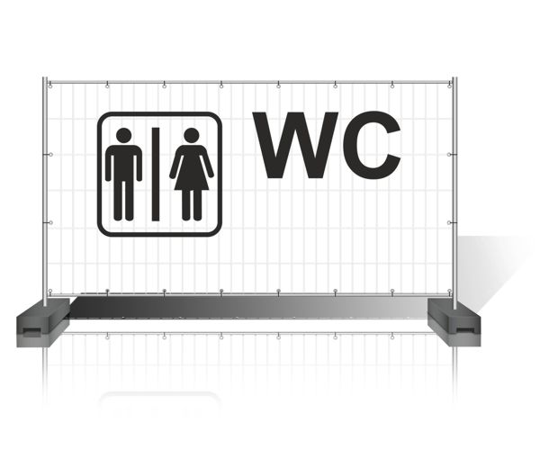 Bauzaunbanner Motiv WC