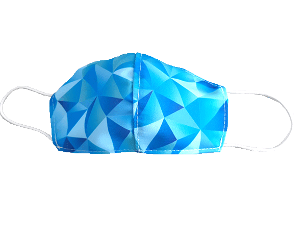 Gesichtsmaske - Motiv Mass Triangle blue