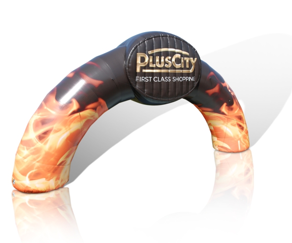 Werbebogen halbrund mit 3D Element