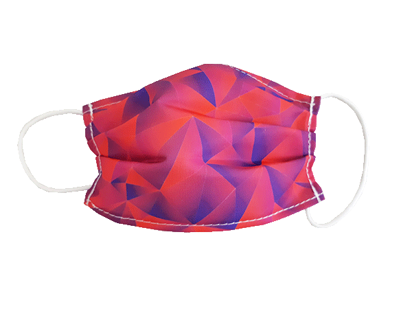 Niesschutz - Alltagsmaske Motiv Triangle pink/violett