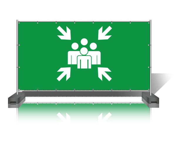 Bauzaunbanner Motiv Sammelpunkt