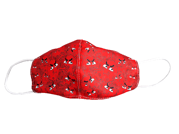 Mund-Nasen-Bedeckung MNB - Motive Coroni cluster red