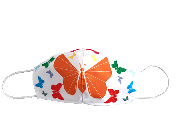 Schutzmaske - Motive Butterfly orange 