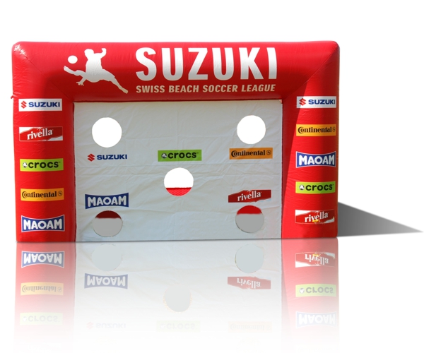 Aufblasbare Torwand 2,5 x 4,0 x 2,3 m (H x B x T)