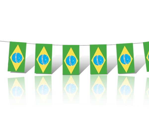 Wimpelkette - Fahnenkette mit Ländermotiv Deutschland/Brasilien