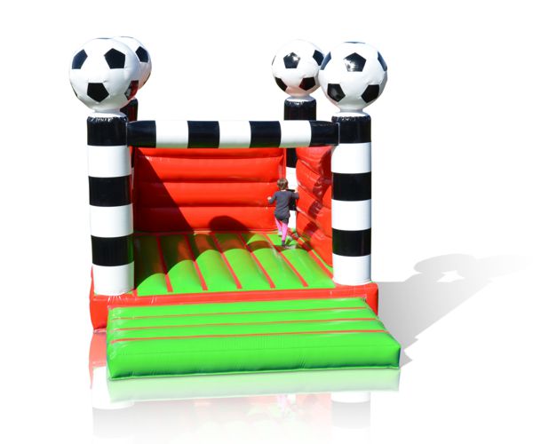 Hüpfburg mit Fußbällen