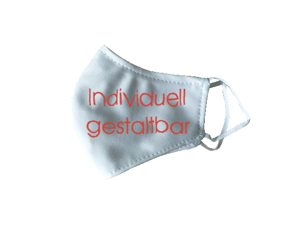 Individuell bedruckte Gesichtsmaske 