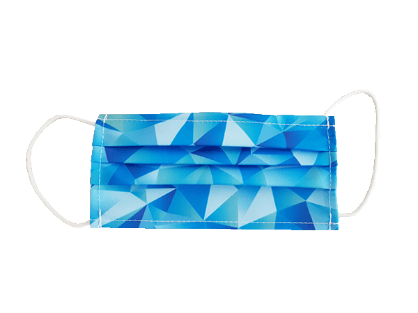 Schutzmaske - Alltagsmaske Motive Triangle blue