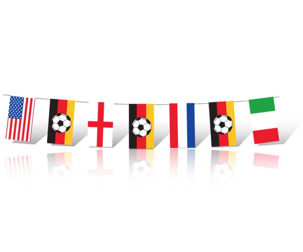 Wimpelkette - Fahnenkette, Fußball 2014