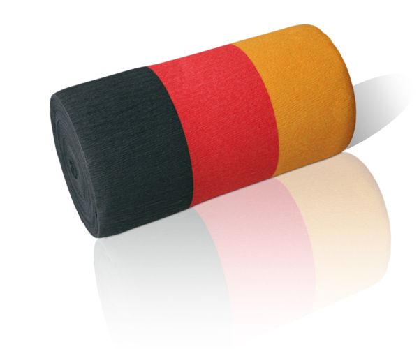 Dekokrepp schwarz-rot-gold 50 m