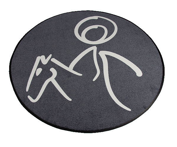 Runde Fußmatte individuell mit Logo